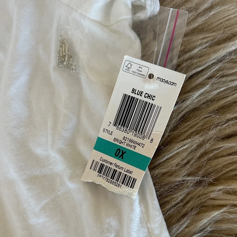 JM Collection White Ruffled Blouse - Picture 3 of 5